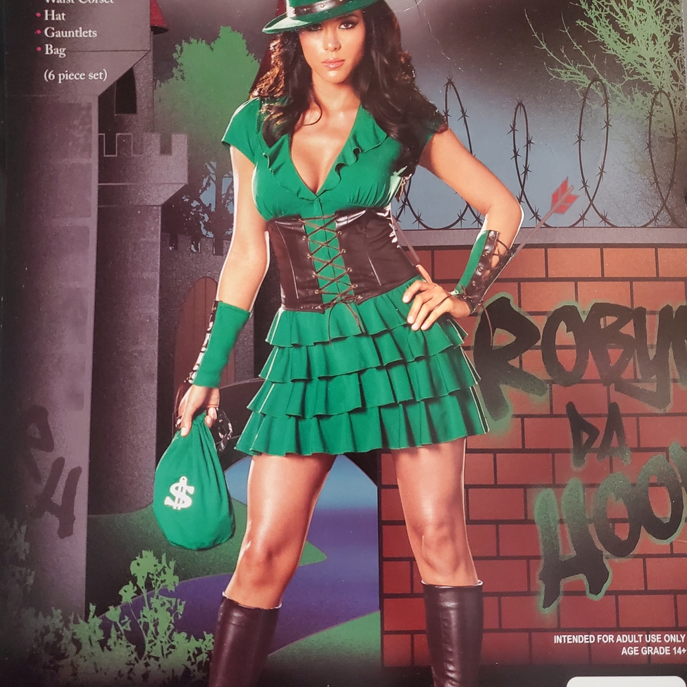 Dreamgirl Green and Black Costume Set